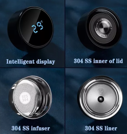 Termo Botella Inteligente Temperatura Pantalla Led Digital ™