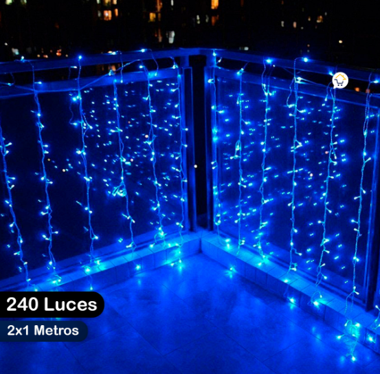 CORTINA LED 2X1 METROS 240 LED DECORACIÓN ™