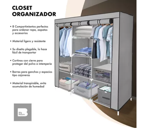 Closet Armario Doble Desarmable Tela ™