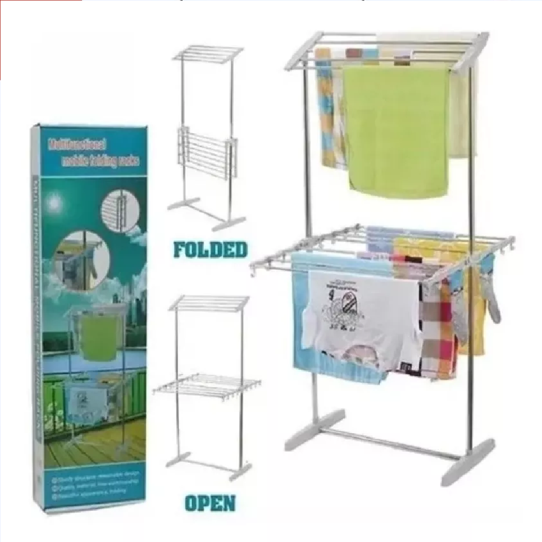 Tendedero De Ropa Multifuncional Plegable Resistente De Piso™